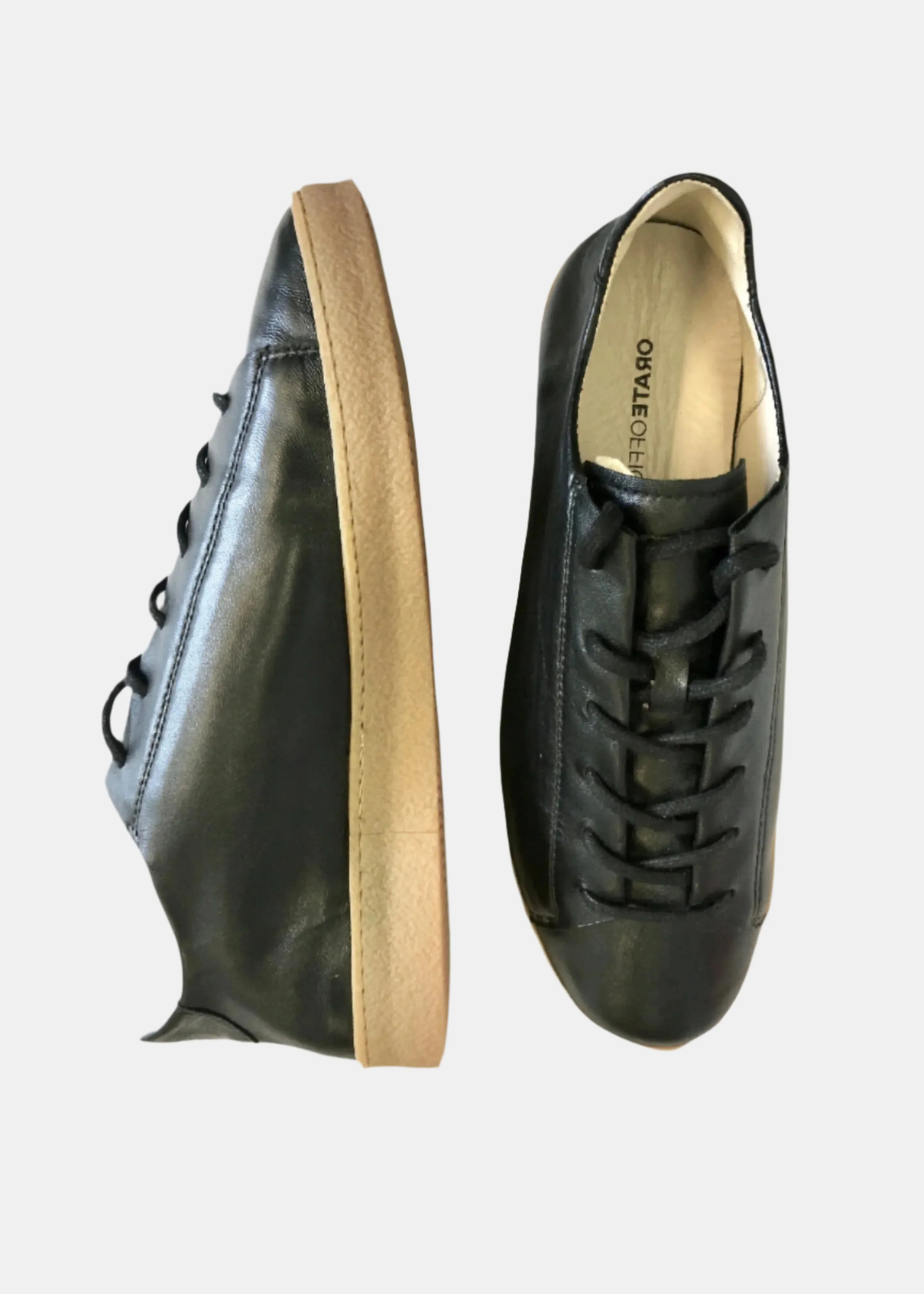Pedro Leather Low Top Trainer - Beige- LAST PIECE