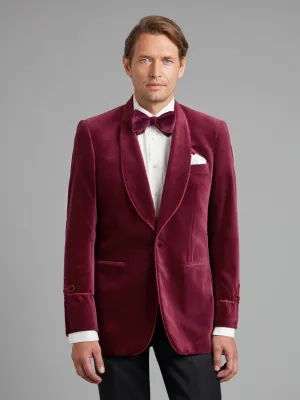 Pembroke Smoking Jacket - Burgundy Velvet
