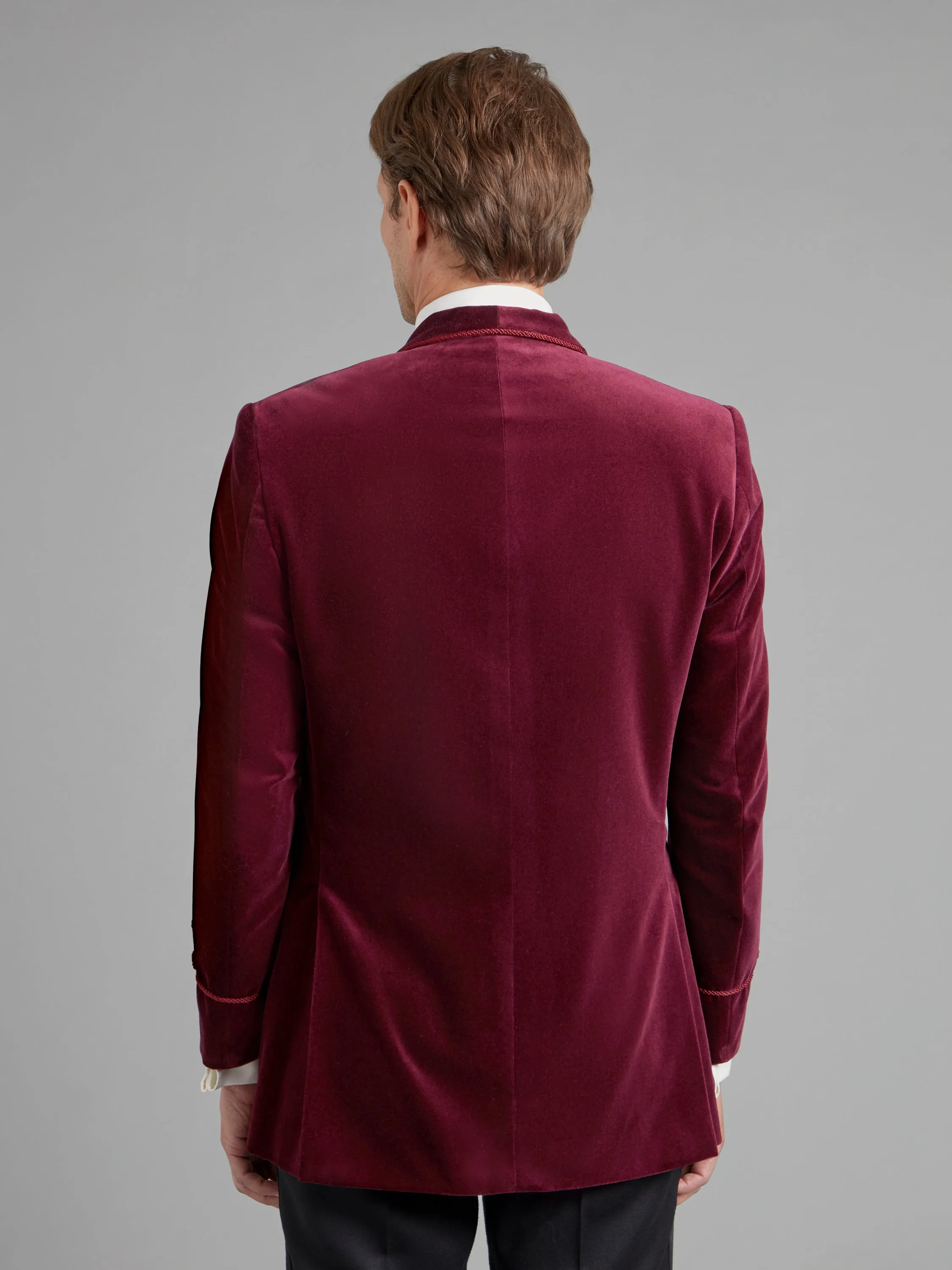 Pembroke Smoking Jacket - Burgundy Velvet