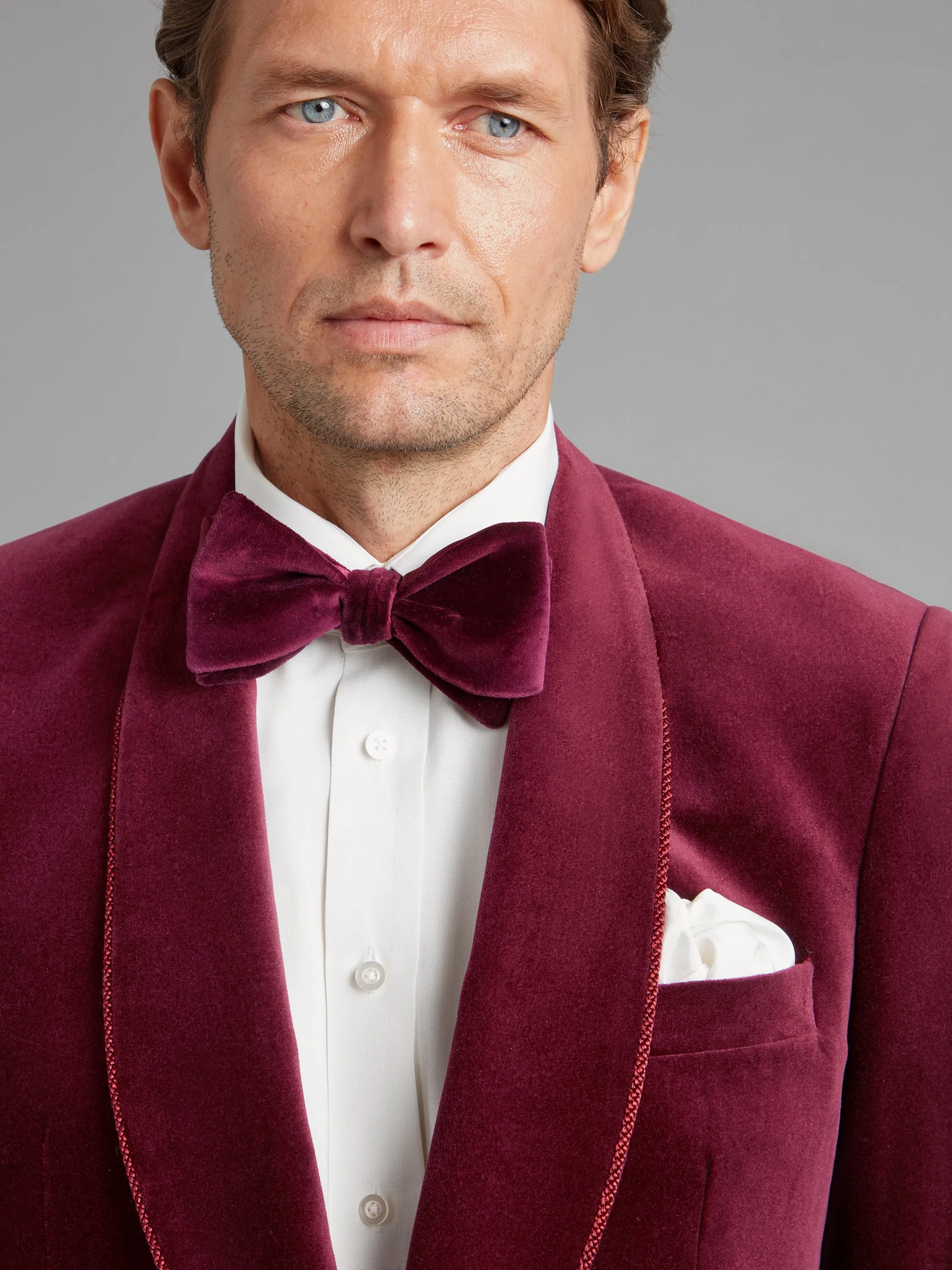 Pembroke Smoking Jacket - Burgundy Velvet