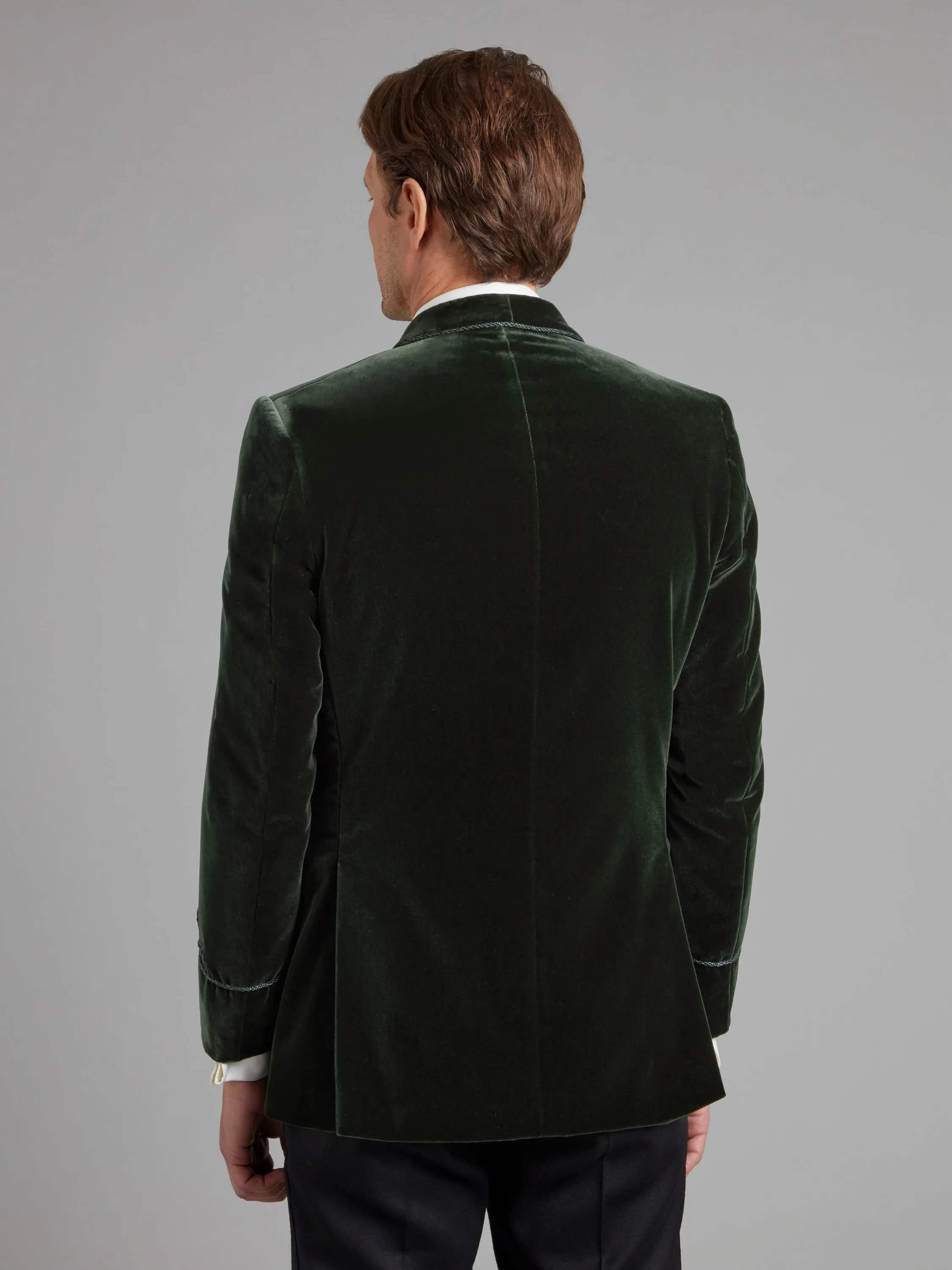 Pembroke Smoking Jacket - Green Velvet