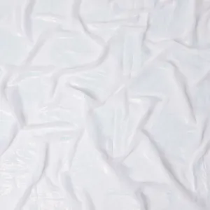 Pristine Ice Blue Floral Synthetic Chiffon Fabric - 110cm Wide, Delicate Frost Finish, Ideal for Graceful Attire-D18412