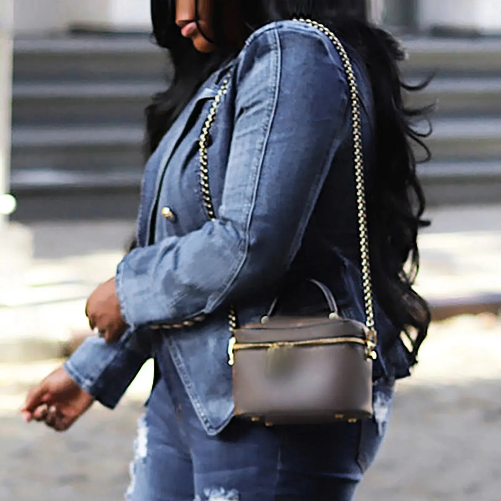 Royal Denim Double Breasted Notch Lapels