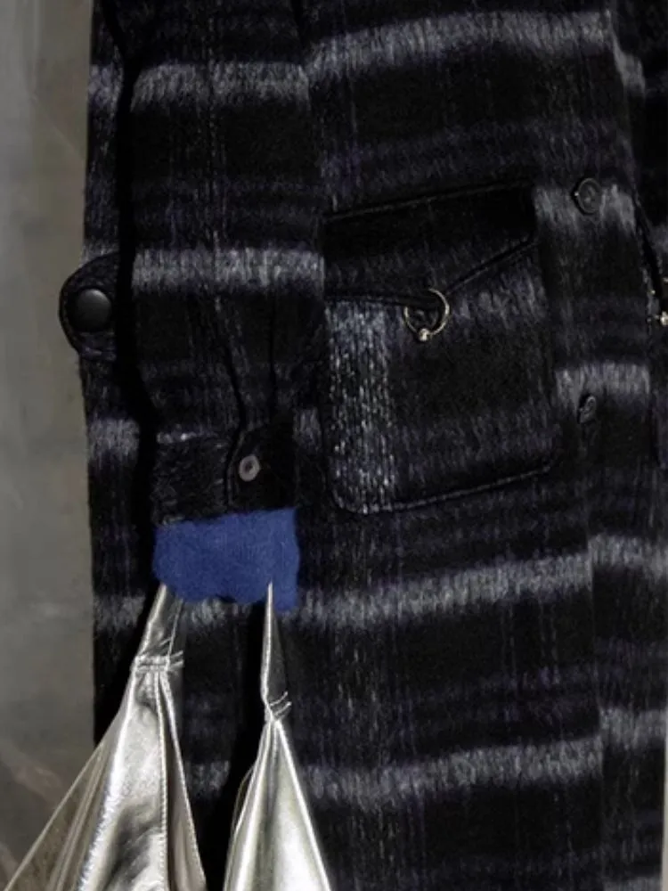 Single-faced tweed hooded coat【s0000004886】