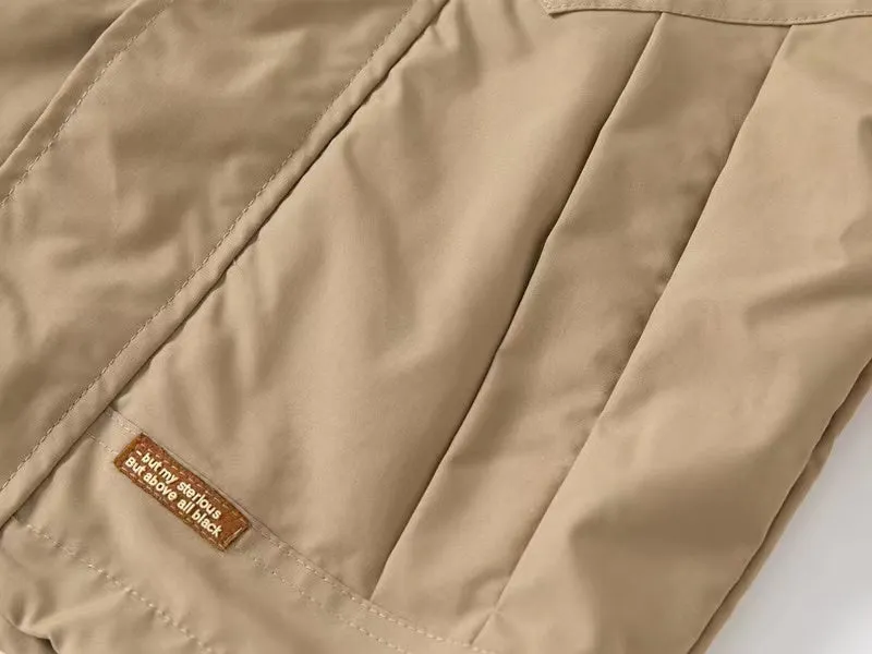 Solid Color Hoodie Windbreaker Jacket