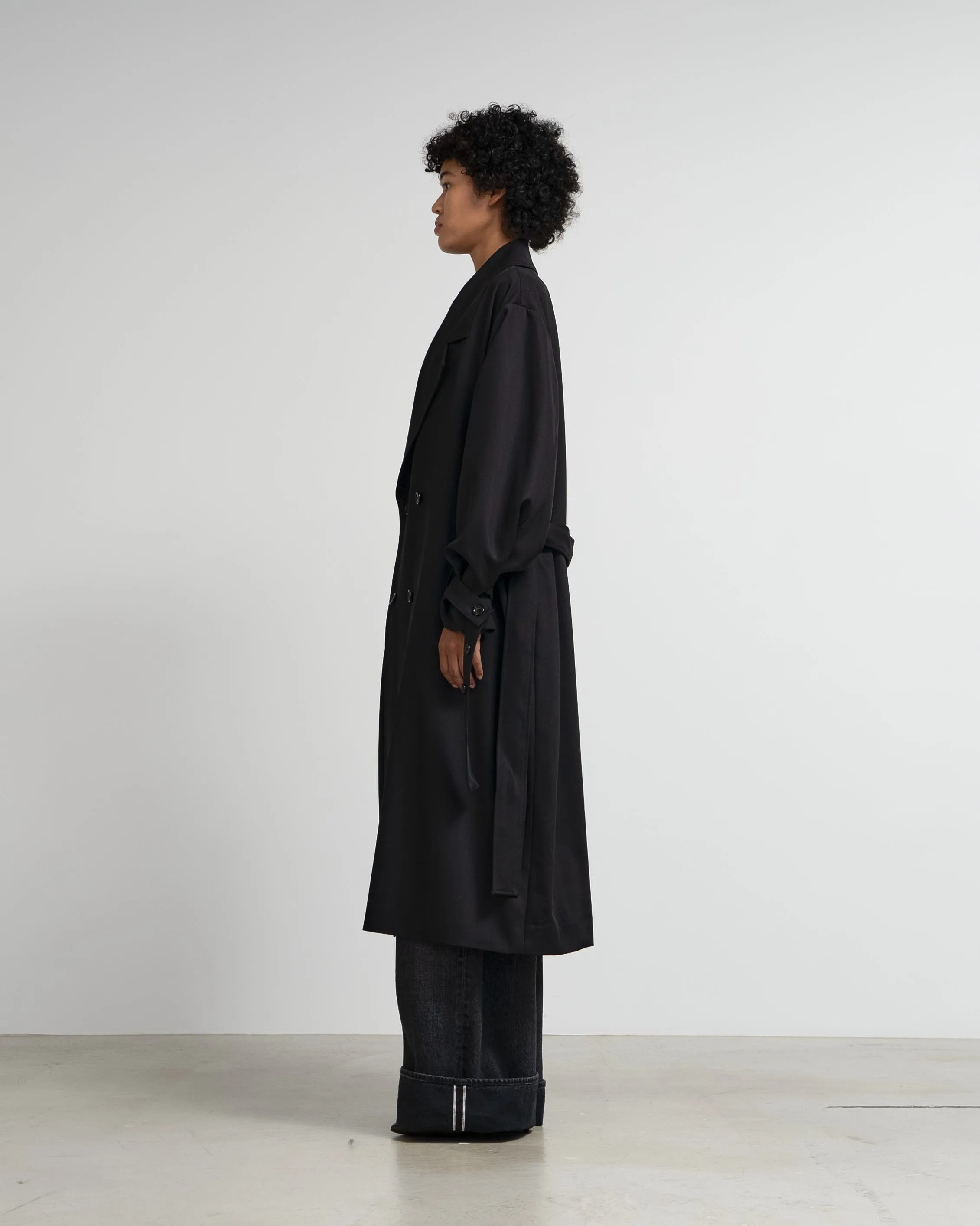 Techno Wool Nylon Trench Coat