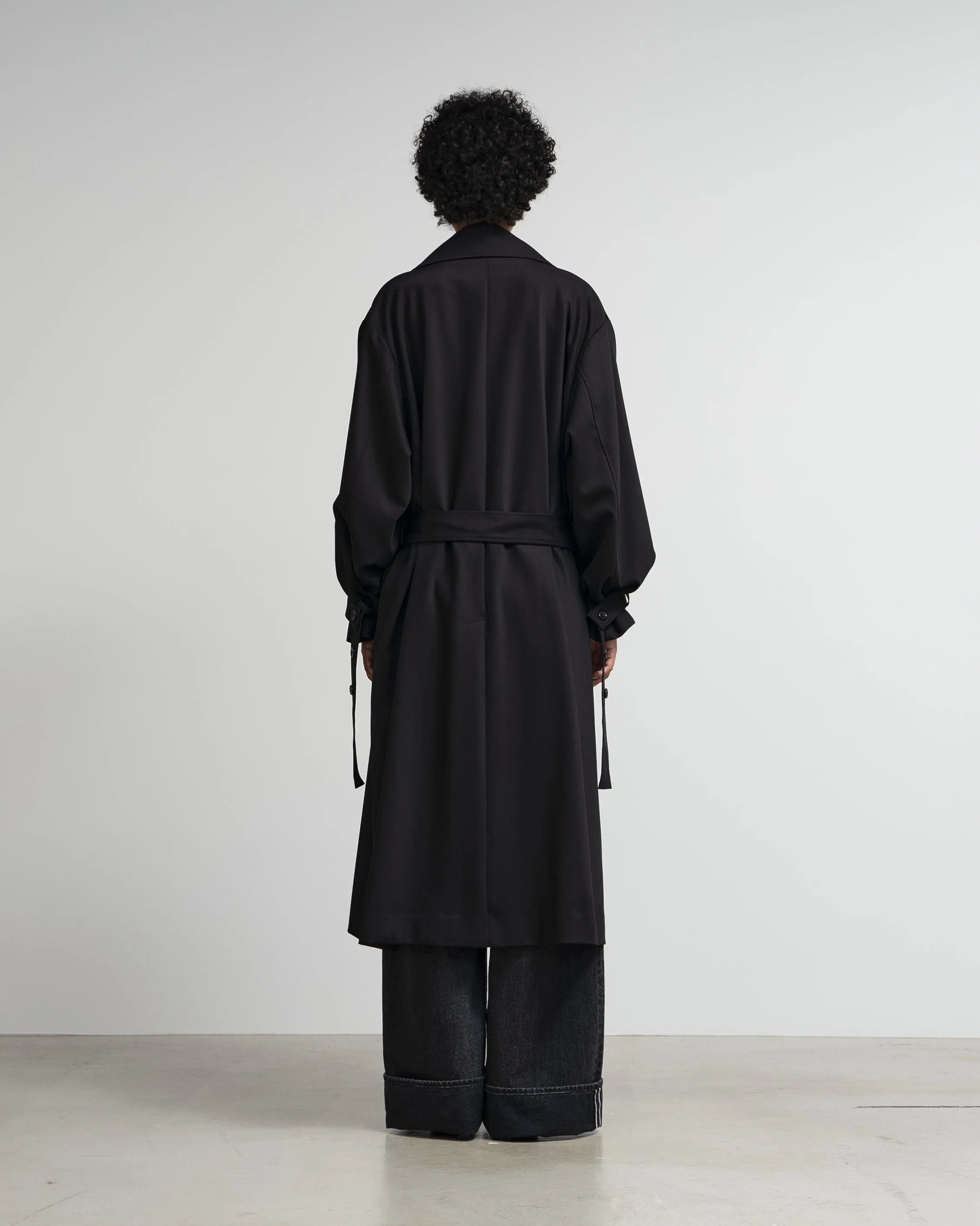 Techno Wool Nylon Trench Coat