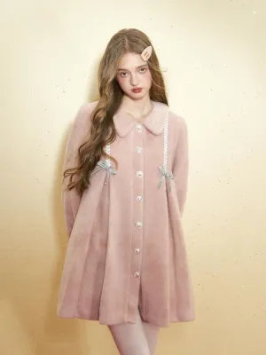 Tweed medium-length coat【s0000005522】
