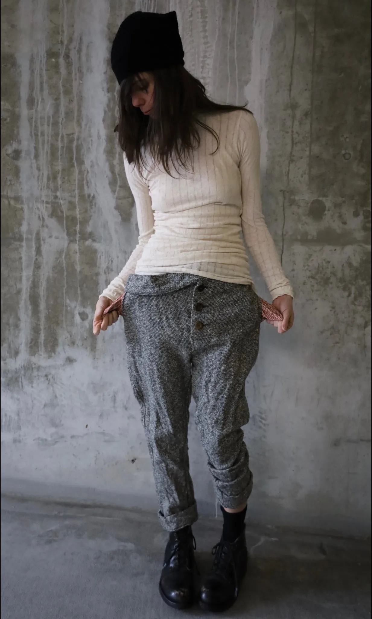 TWEED WOOL TROUSERS