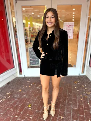 Velvet Scalloped Jacket