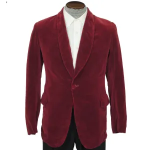 Vintage 1940s 50s Velvet Smoking Jacket Bonnington by HV Cowie Toronto Size 36