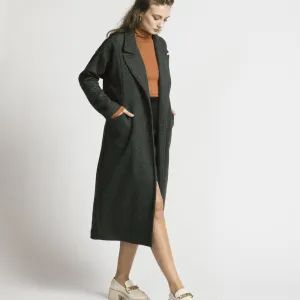 'Viscount Coat' Grey Twill Wool