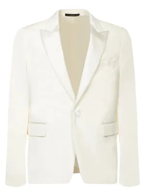 White Velvet Smoking Jacket