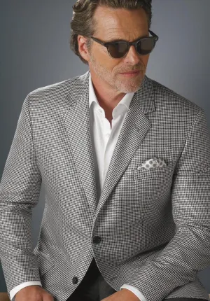 ZBA449 Black-White Hounds Tooth Sport Coat